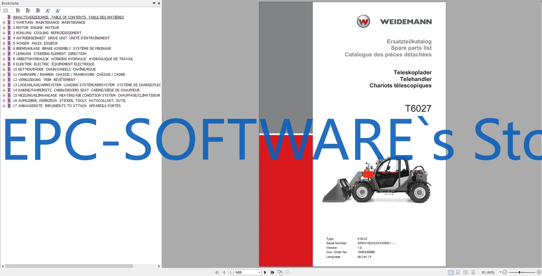 EPC-SOFTWARE Weidemann Heavy E - Heavy Equipment Software 评论和价格